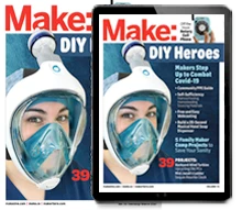 Make: Magazine latest magazine cover, subscribe here